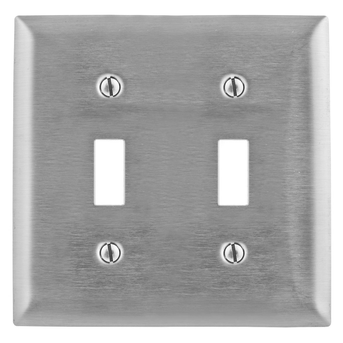 Product image for Wallplate jumbo 2-gang 2-toggle 304SS