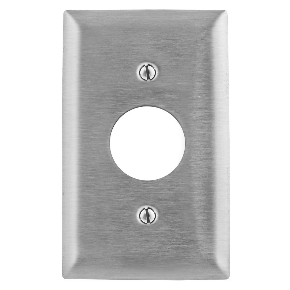 Product image for Wallplate jumbo 1-gang 1-receptacle 304SS 1.39" hole