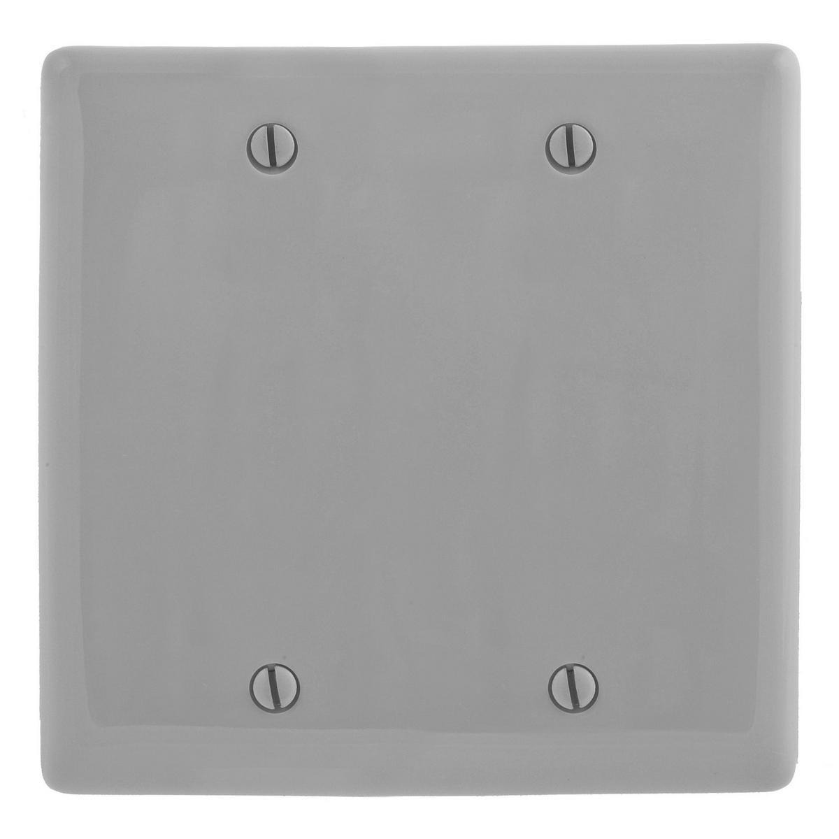 Product image for Plate wall 2-gang 2-blank box-mount standard grey
