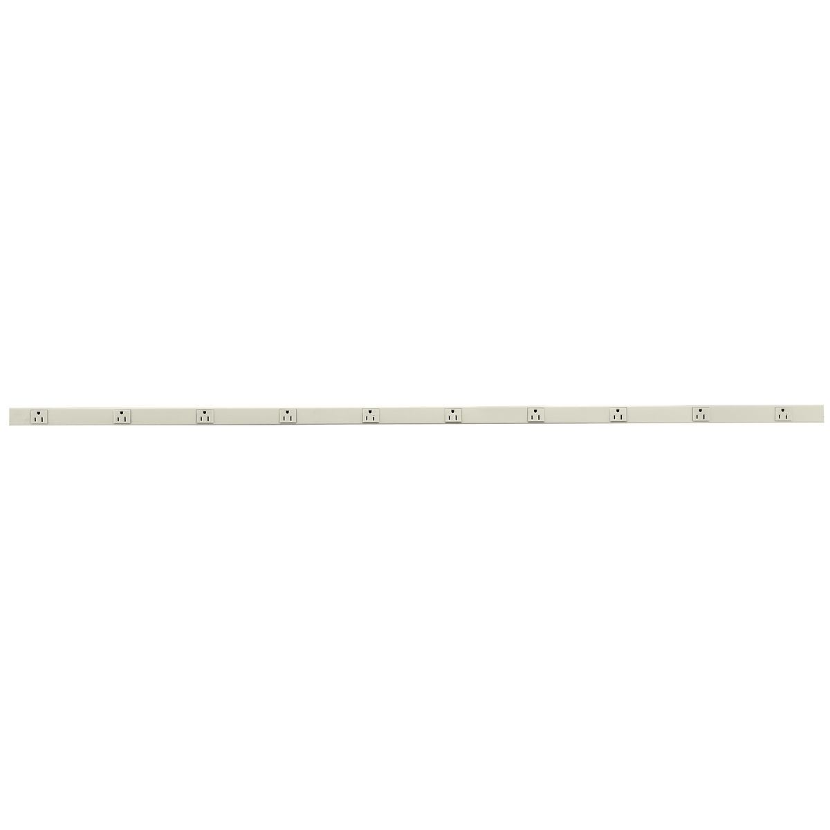 Product image for Pre-section 1-circuit 6" spacing 12-receptacle metal 15A ivory 6'