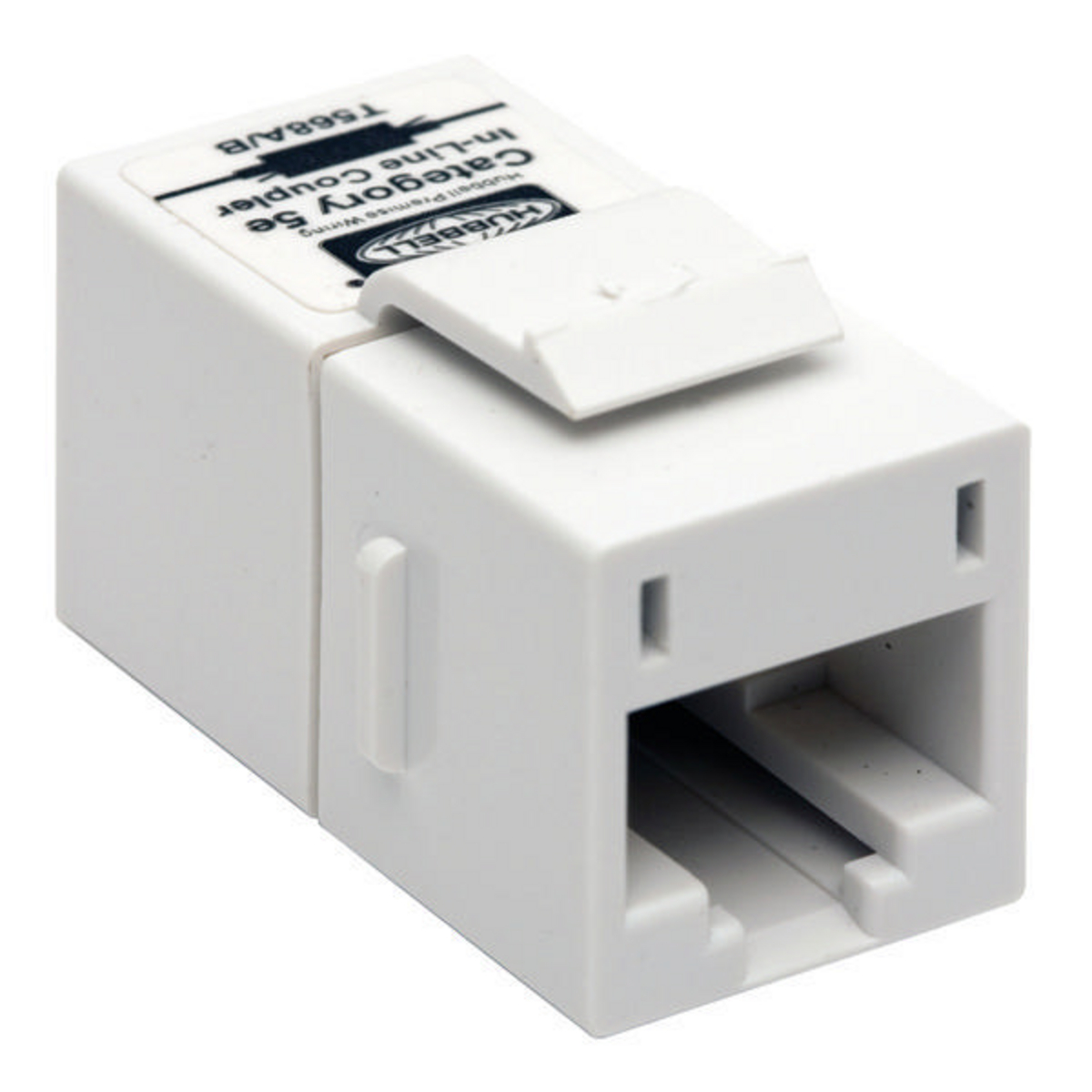 Product image for SNAP-FIT, INLINE COUPLER,SLIM,CAT5E,WH