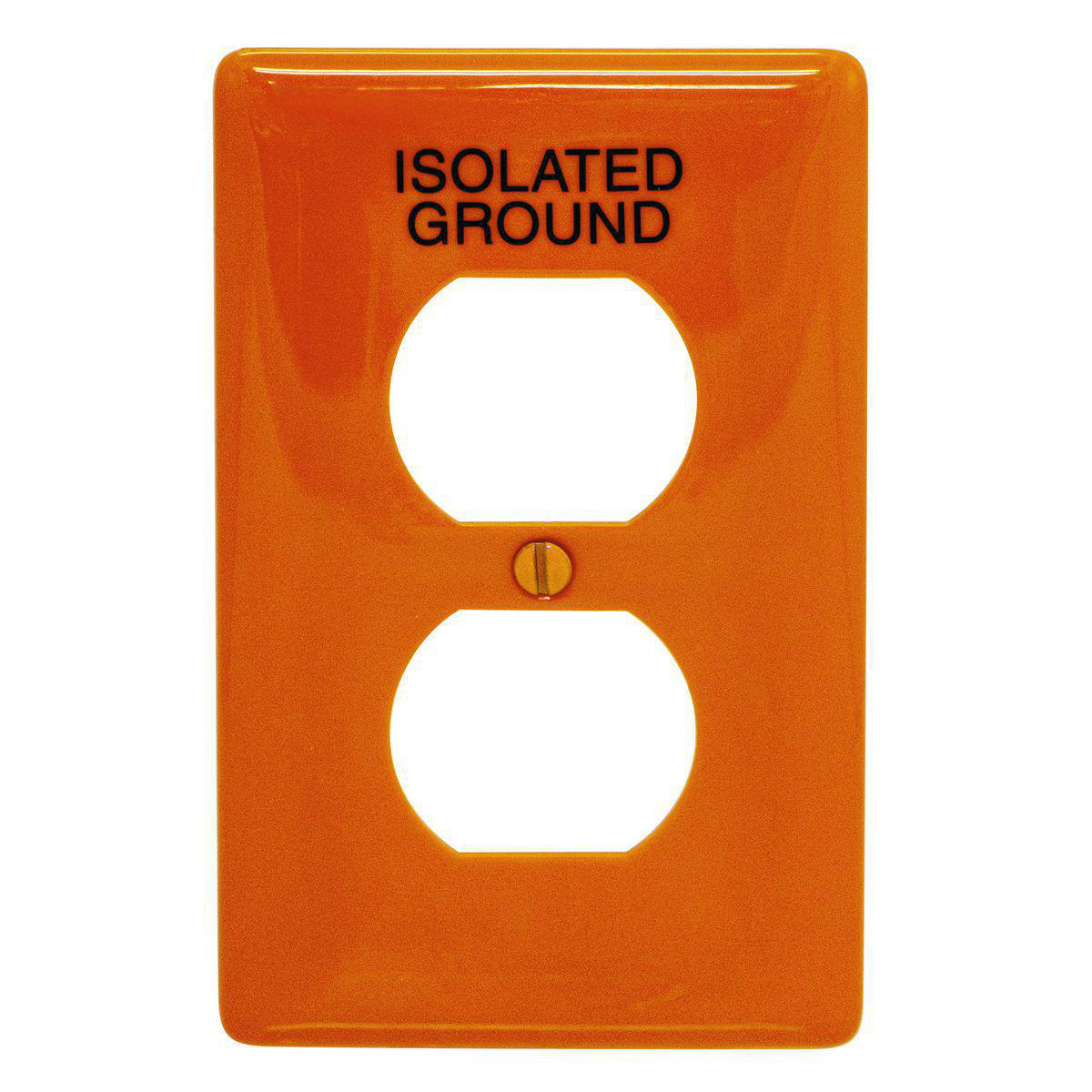 Product image for Cover plate receptacle iso duplex 1 gang orange