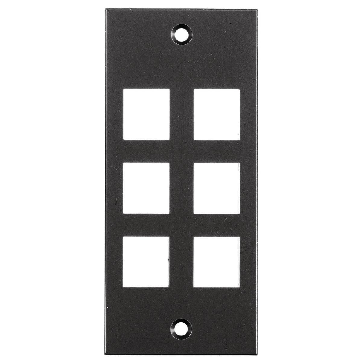Product image for Faceplate modular multi-connect plastic black