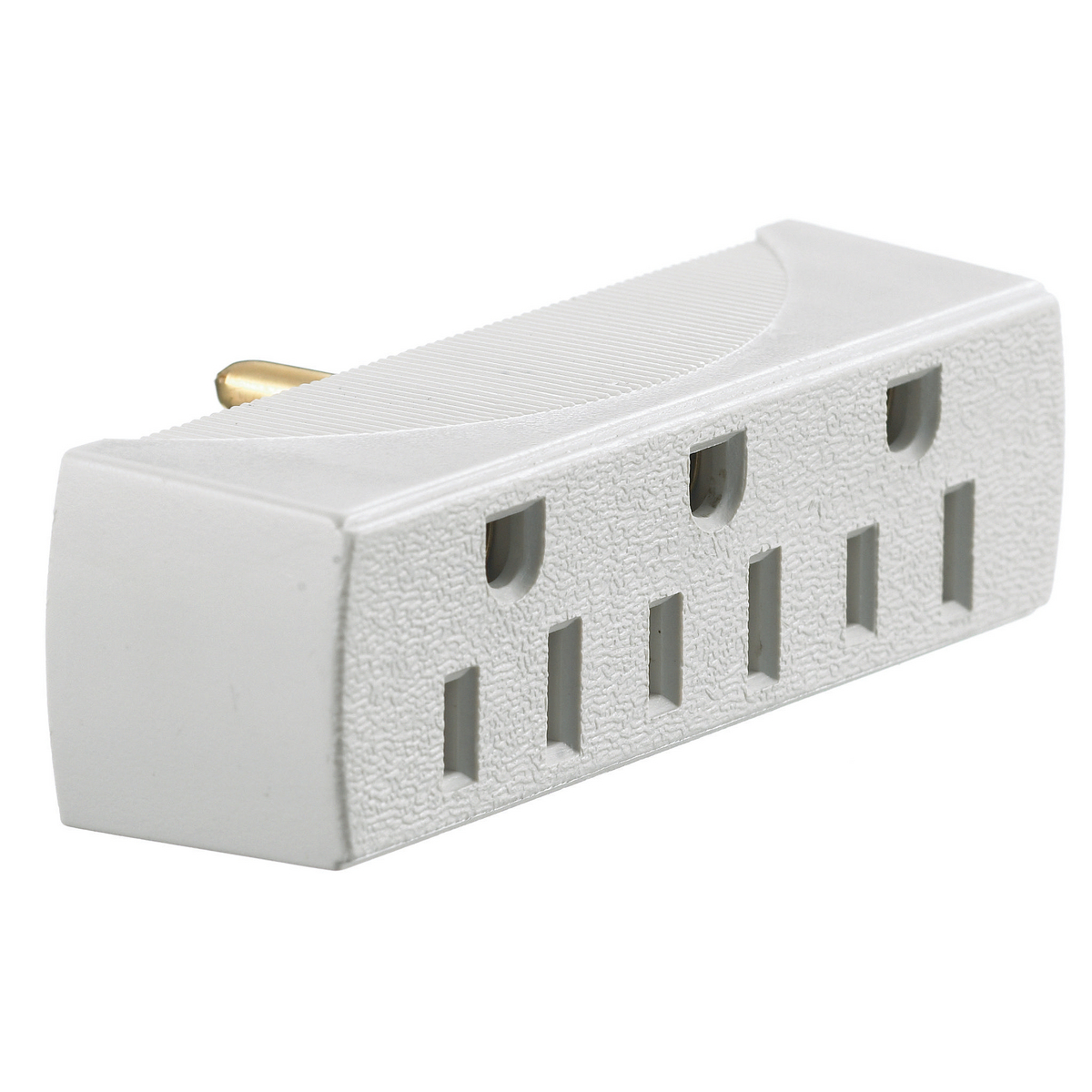Product image for Adaptor & tap 1-receptacle to 3-outlets 15A 125V white
