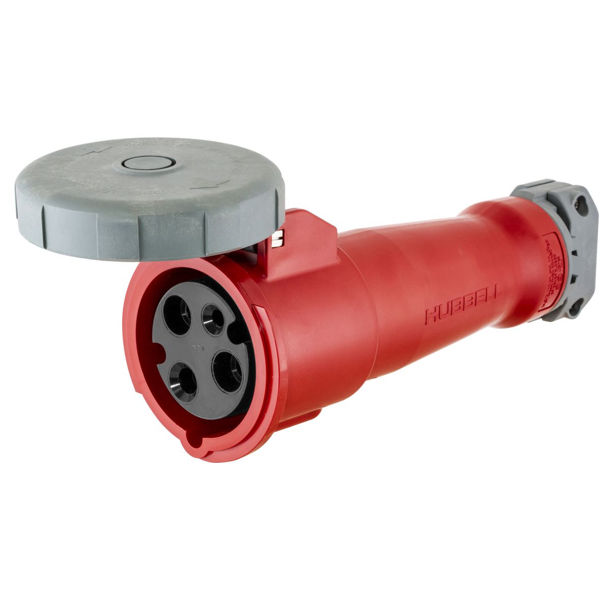 Product image for Connector 2 pole 3 wire 60A 480V red