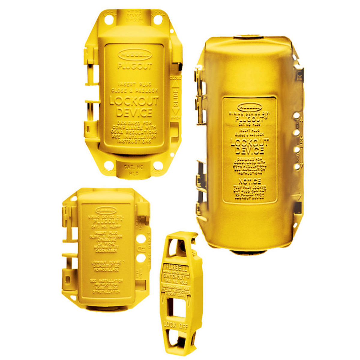 Product image for Kit lockout device polypropylene yellow