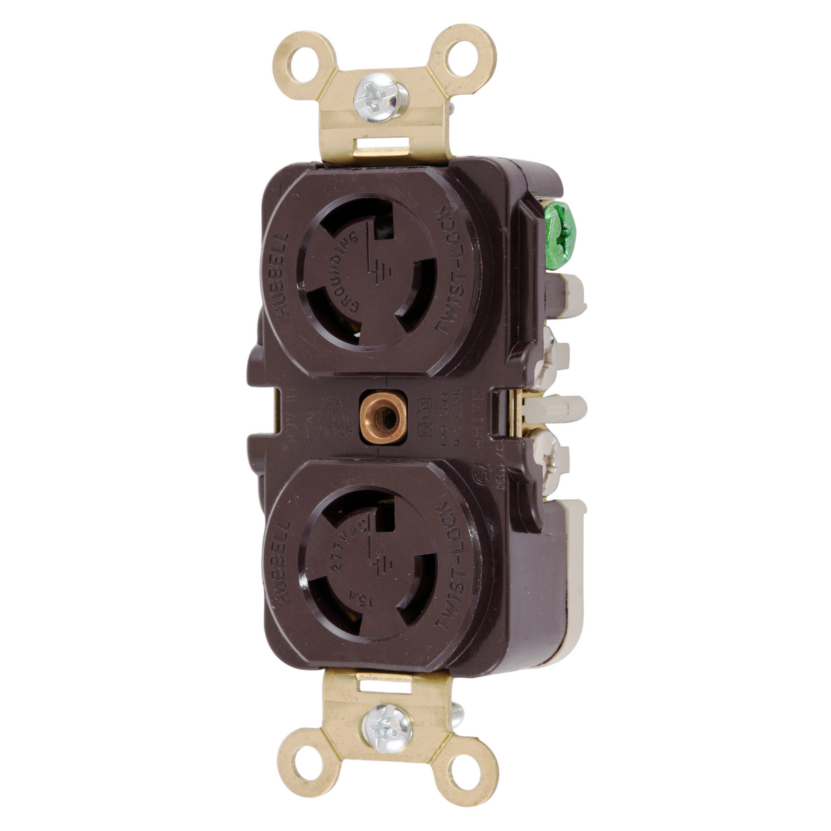 Product image for HUB HBL4750 RECEPT TL 15A 3W DUPLX