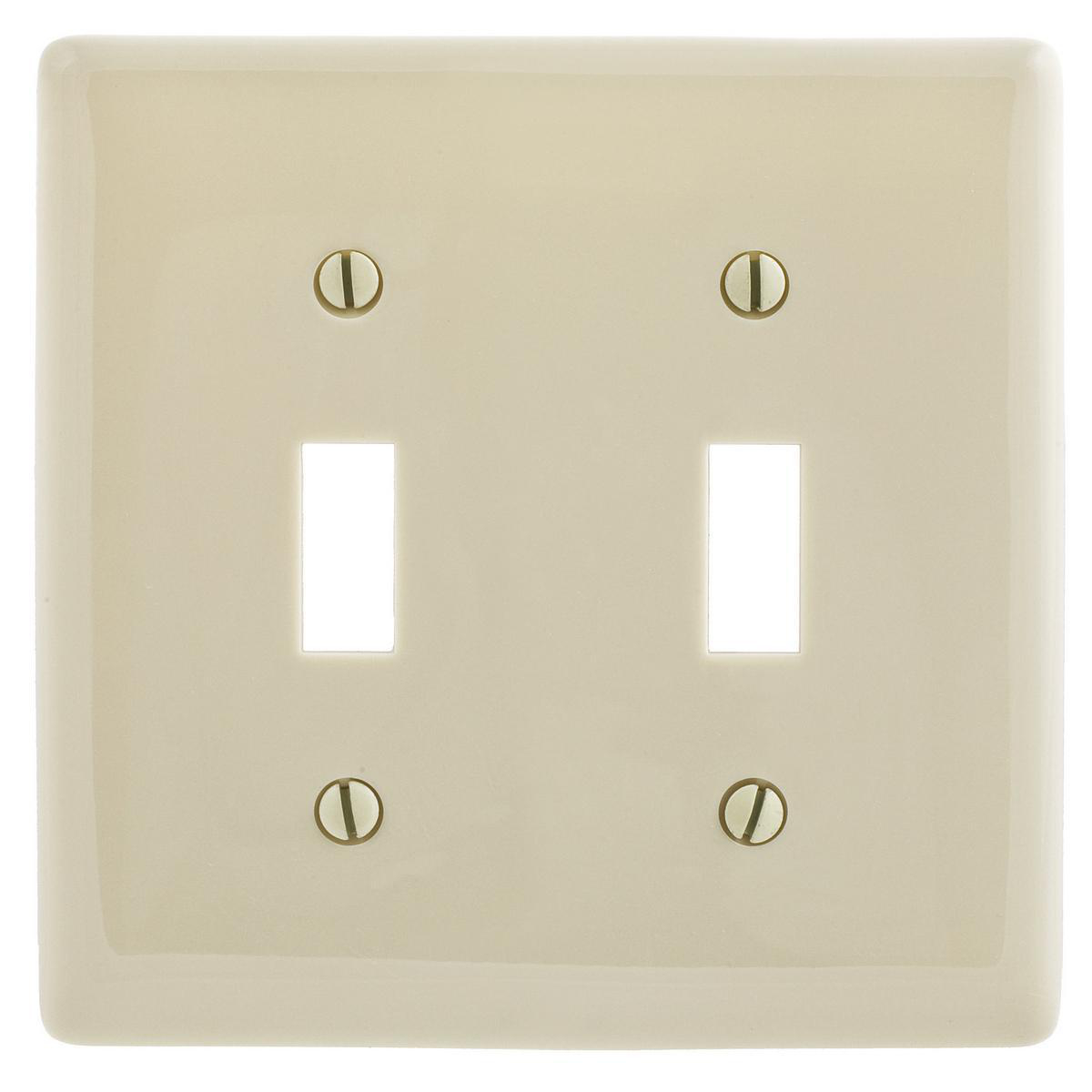 Product image for Wall plate 2gang nylon toggle plate almond