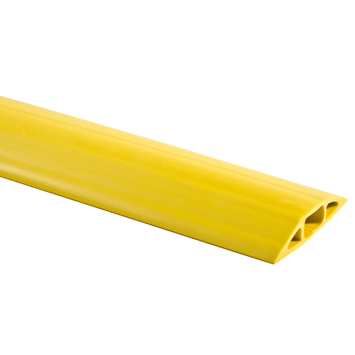 Product image for HUB FT4Y5 FLOORTRAK 4CABLE COVER YELLOW 5FT CENTER HOLE DIAMETER 1.21"X.75"