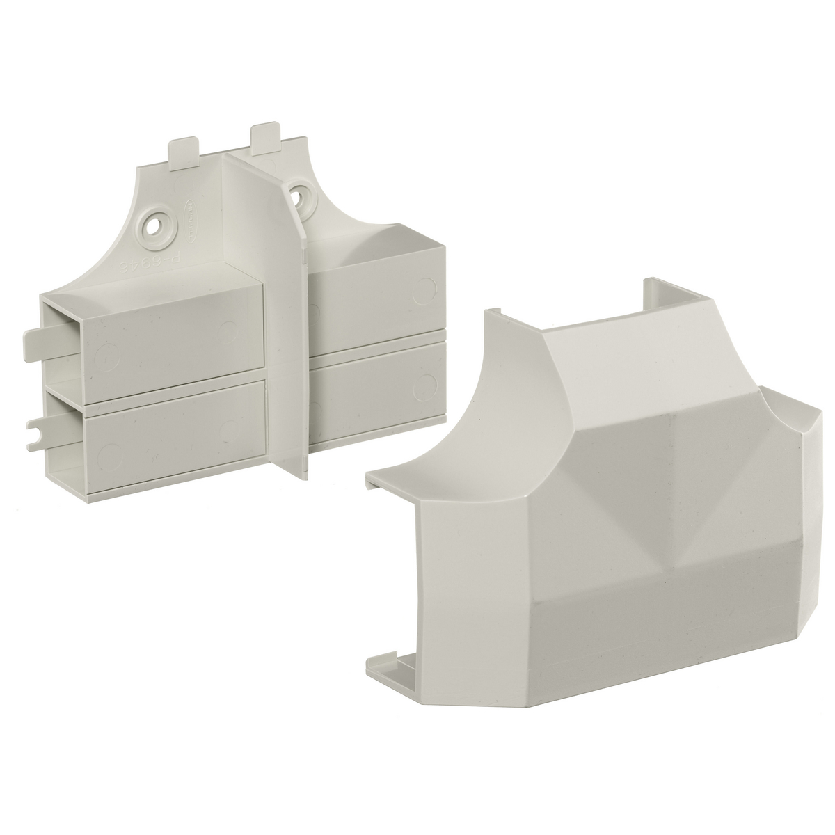 Product image for Tee base/cover for raceway wht 5.42x3.91x1.9in