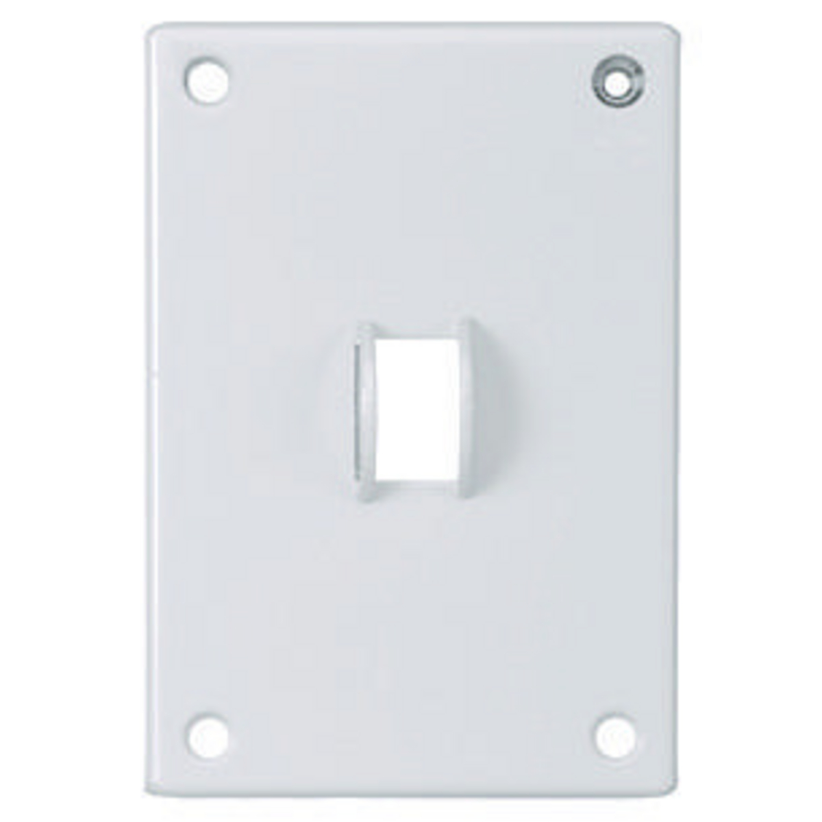 Product image for Wallplate security 1-gang 1-toggle steel white