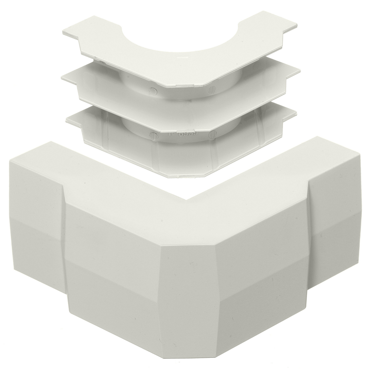 Product image for Elbow external base/cover off white 5x2.32x5in