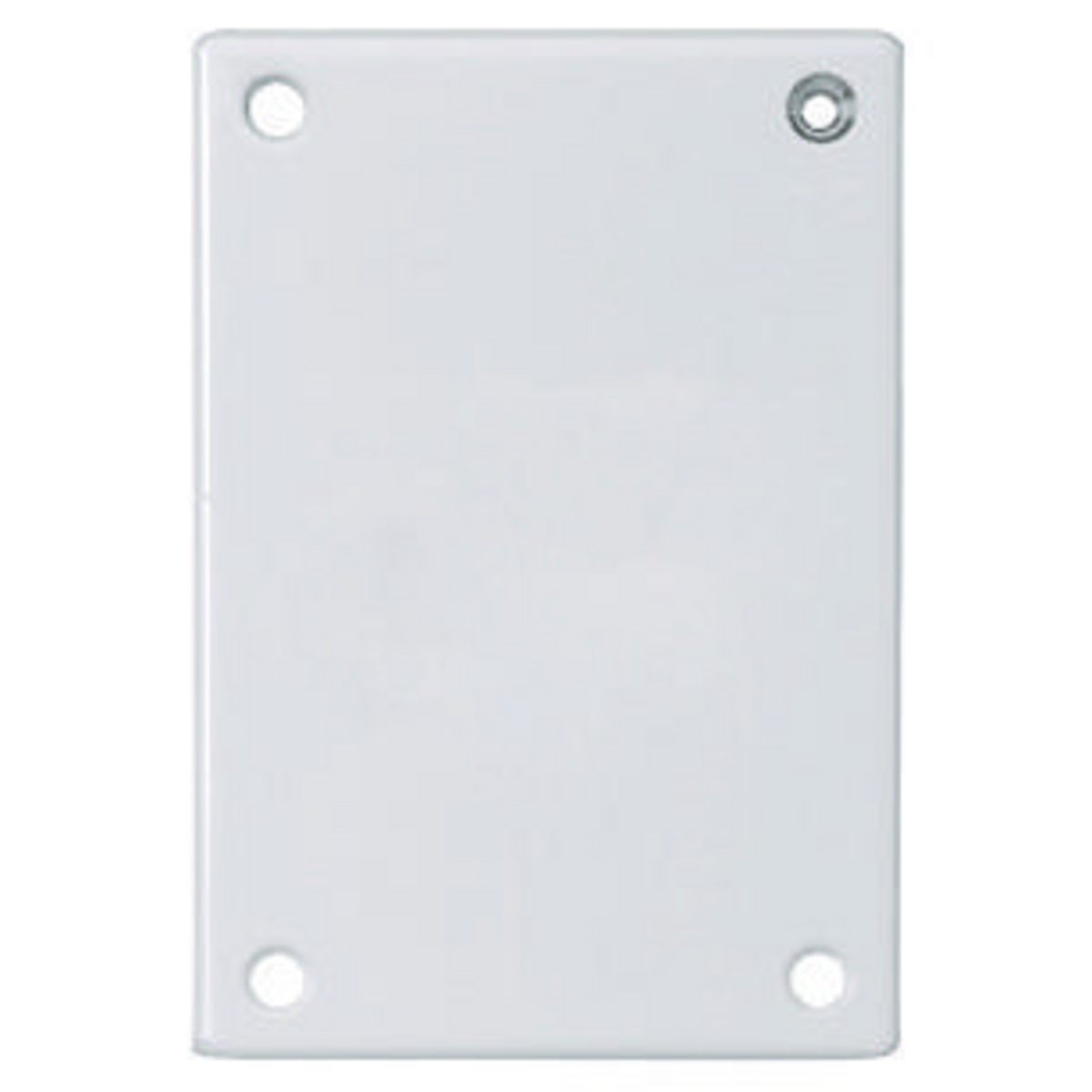 Product image for Wallplate security 1-gang 1-blank steel white