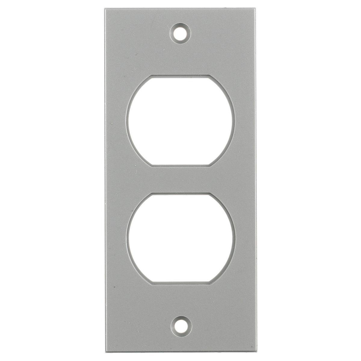 Product image for Plate face screw duplex PVC grey