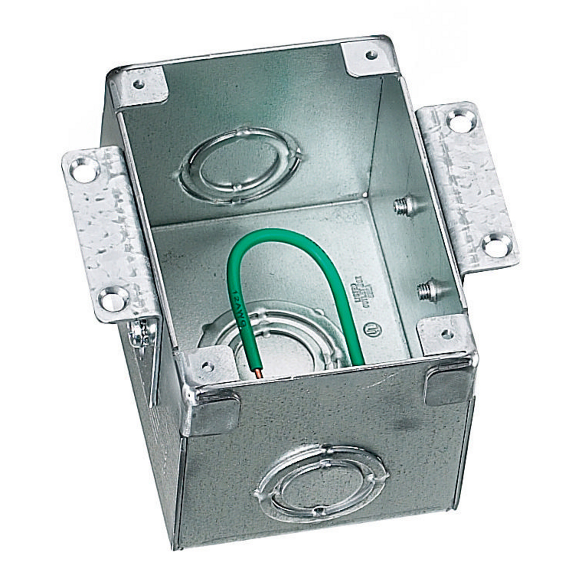 Product image for HUB B2481 BOX 1GANG STAMPED STEEL W FLOOR BOX