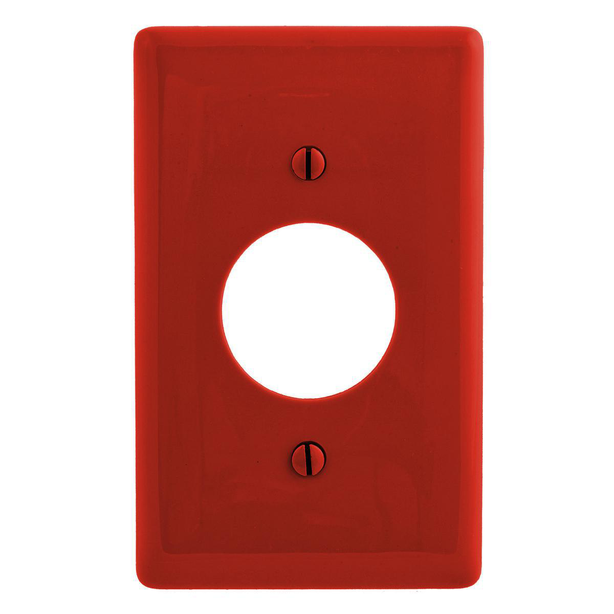 Product image for Cover plate receptacle single 1 gang 1.4" hole red