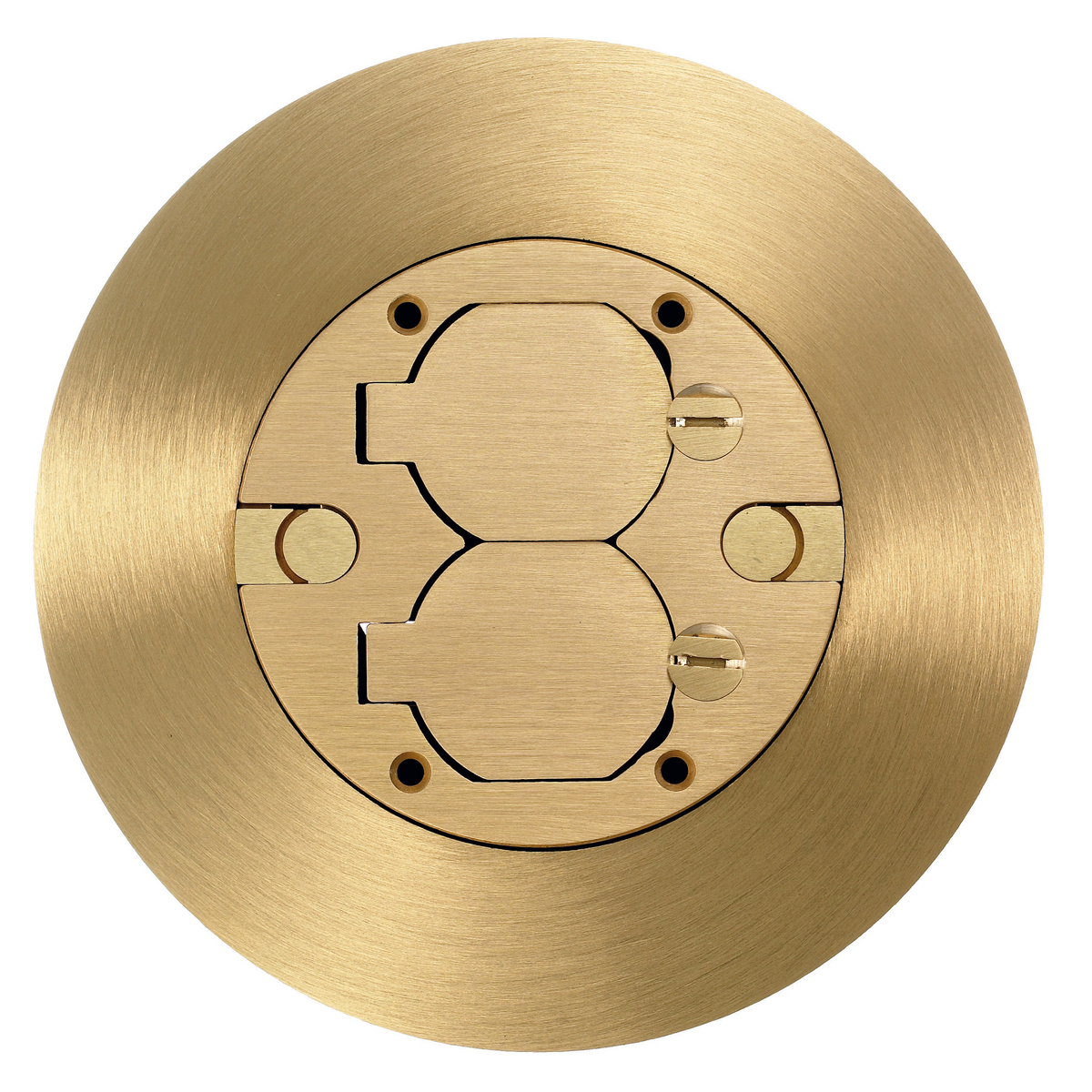 Product image for Cover flush round and flanges brass