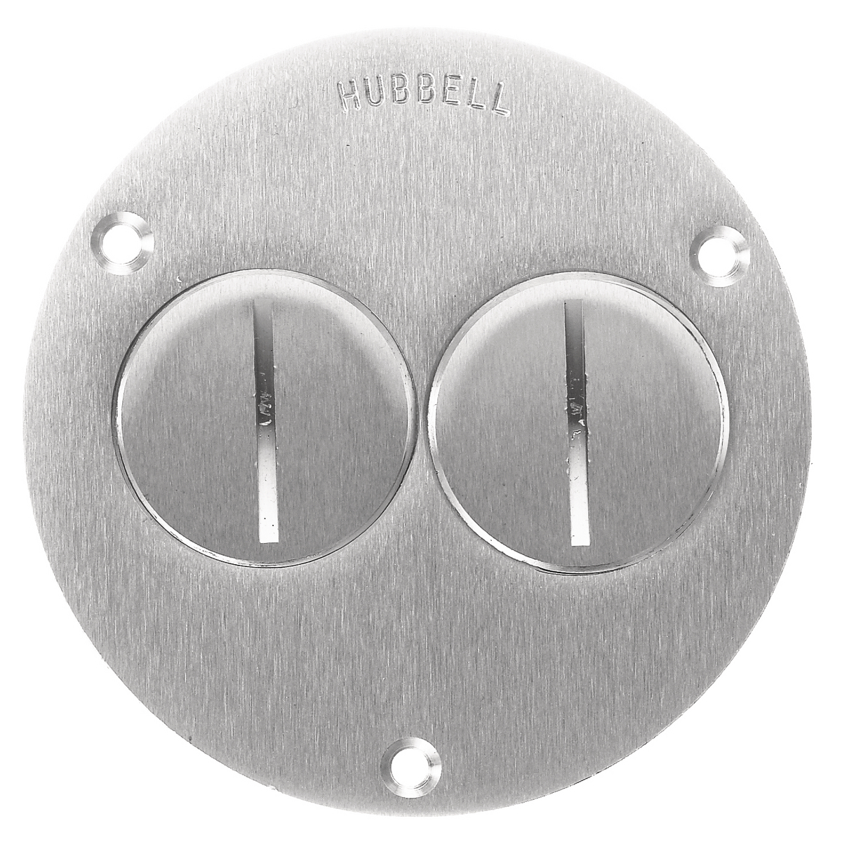 Product image for Cover flush round duplex screw aluminium 1-1/2"