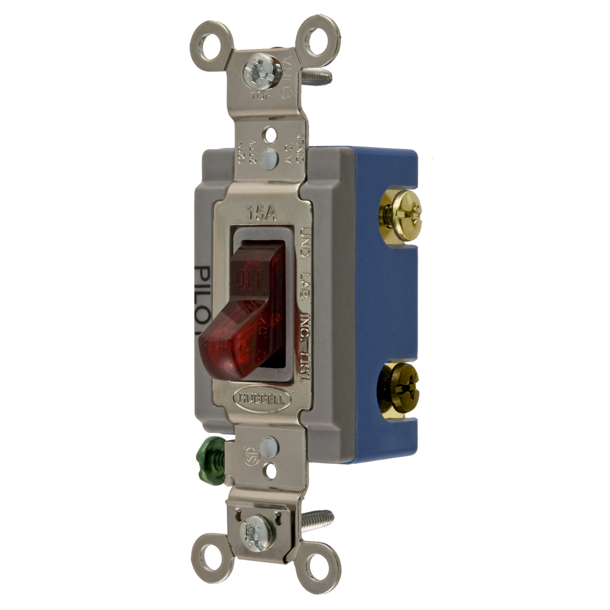 Product image for Switch toggle back-side wire 4W 120/277V 15A red