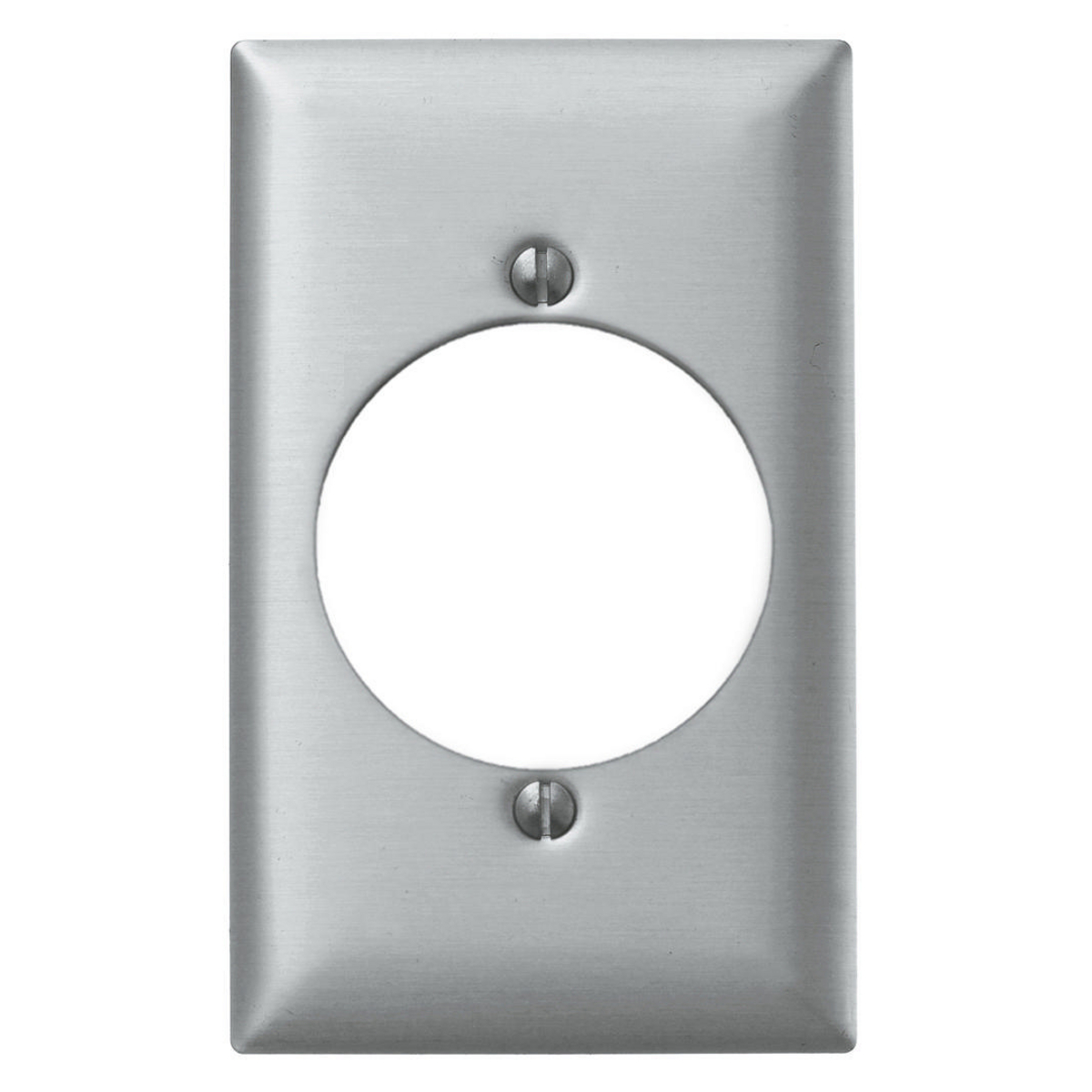 Product image for Wallplate 1-gang 1-receptacle aluminium 2.15" hole