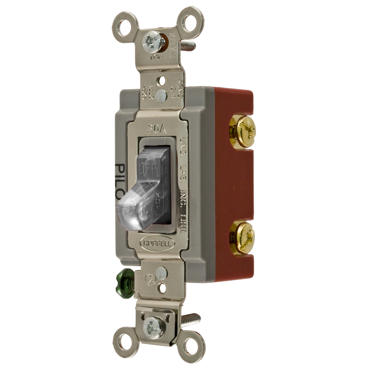 Product image for Switch EHD 1P 20A 120/277V pilotoff toggle clear