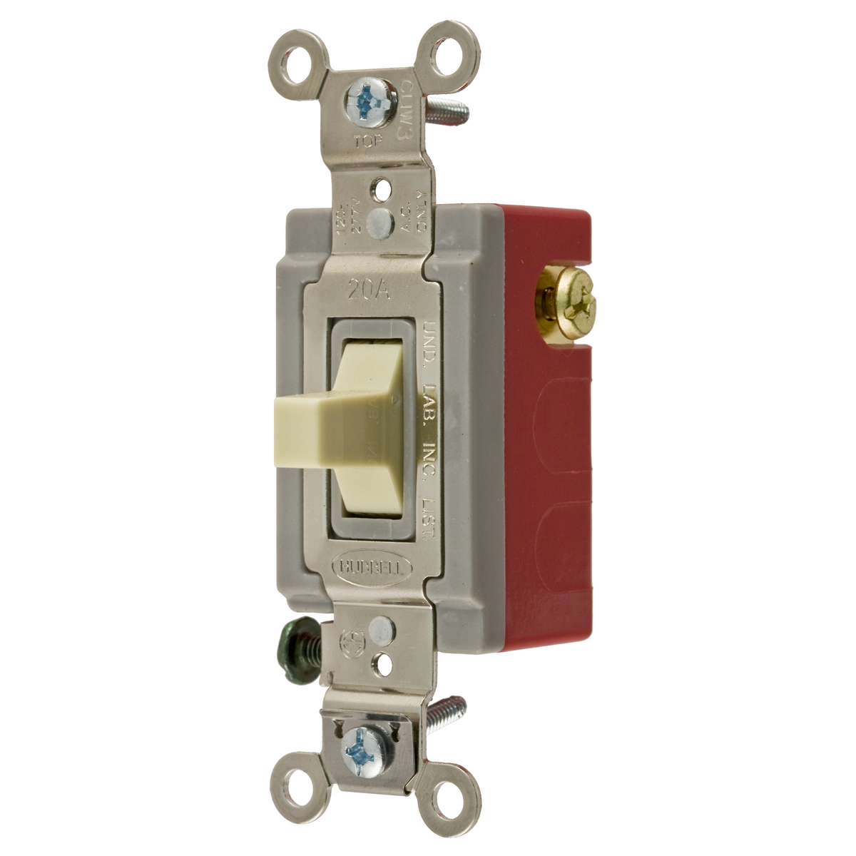 Product image for Switch toggle back-side wire 120/277V 20A ivory