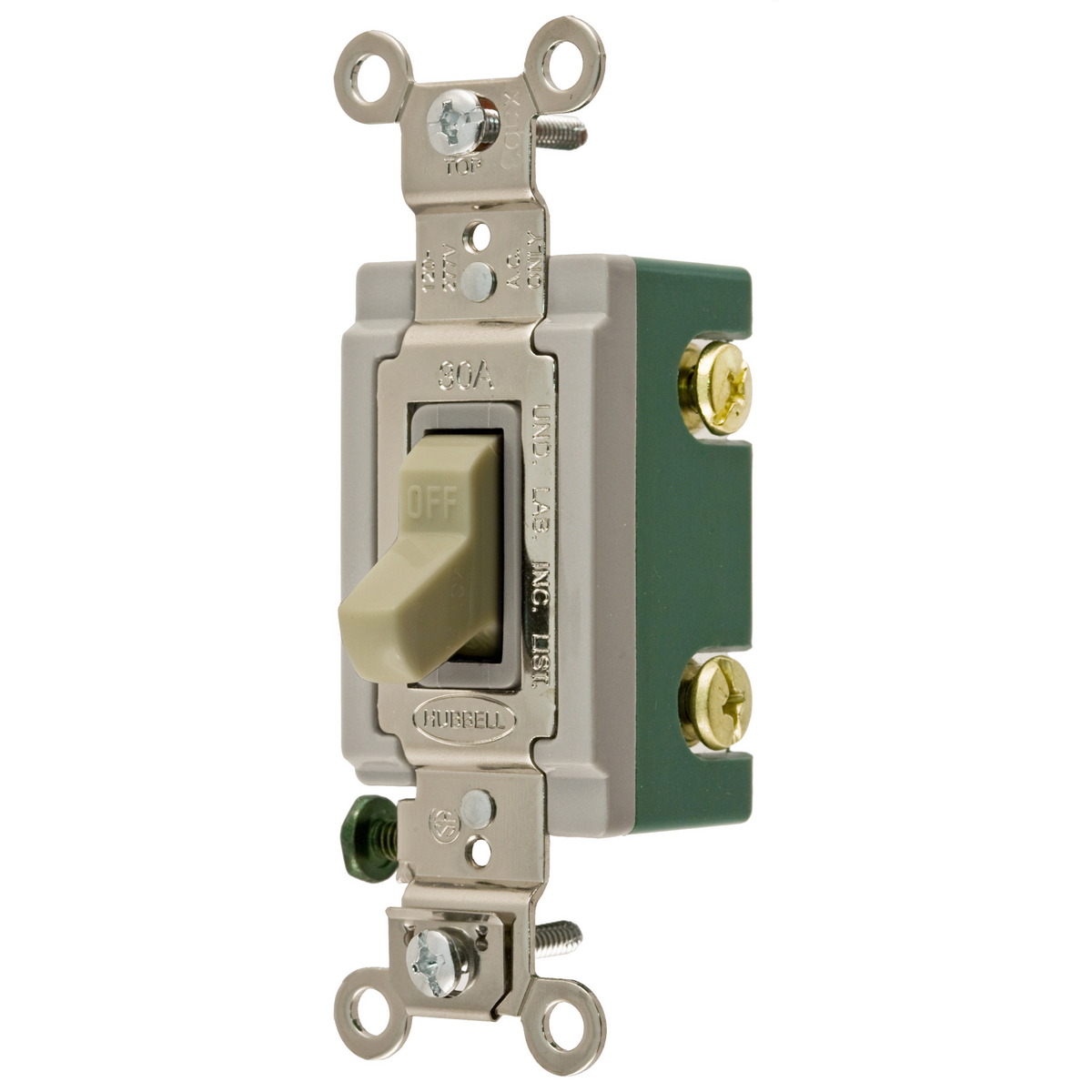 Product image for Switch toggle back-side wire 1P 120/277V 30A ivo