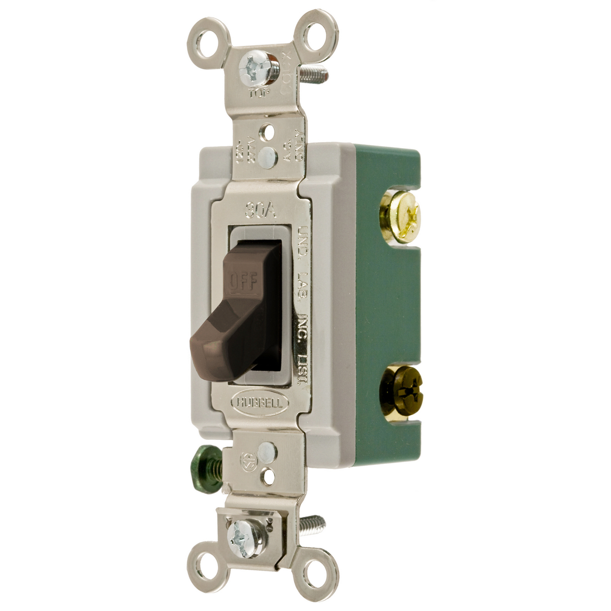 Product image for Switch 3-way industrial grade toggle 30A 120/277V brown