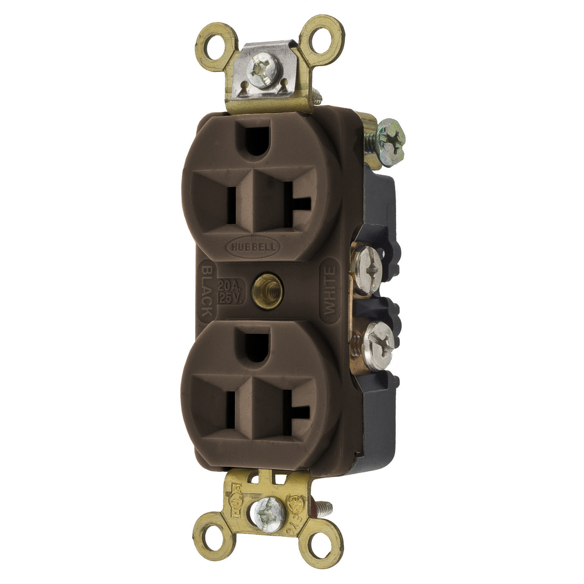Product image for DUP RCPT, INT GRD, 20A 125V, 5-20R, BR