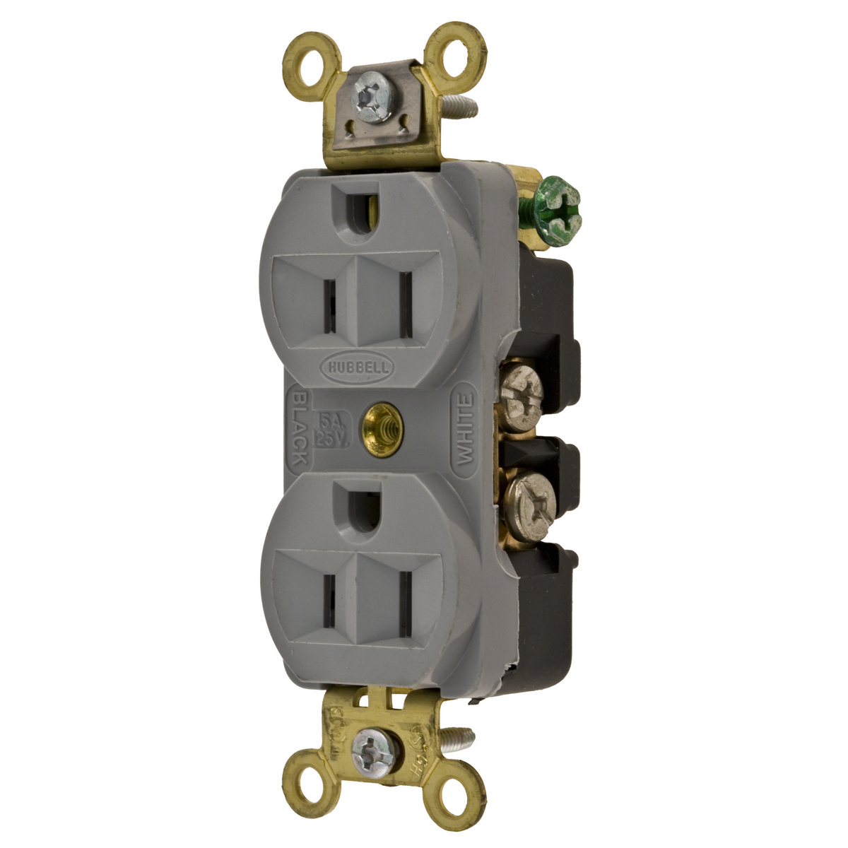 Product image for Receptacle 5-15R EHD ugr duplex 2P 15A 125V gray