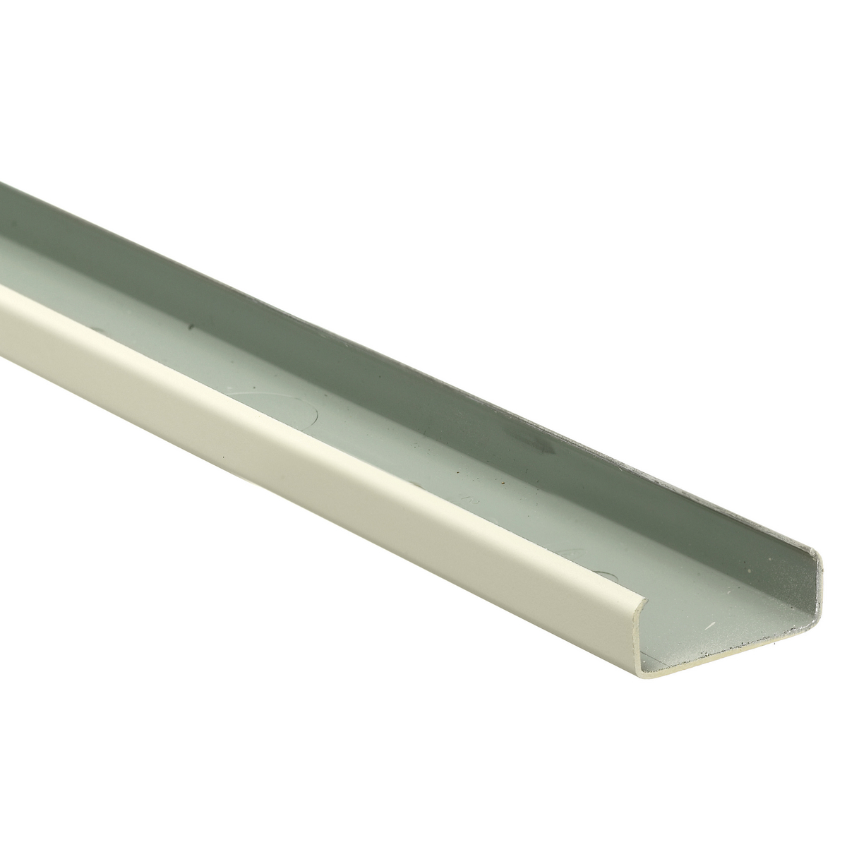 Product image for Base 1-channel steel 2piece ivory 60x1.31" 50'/carton