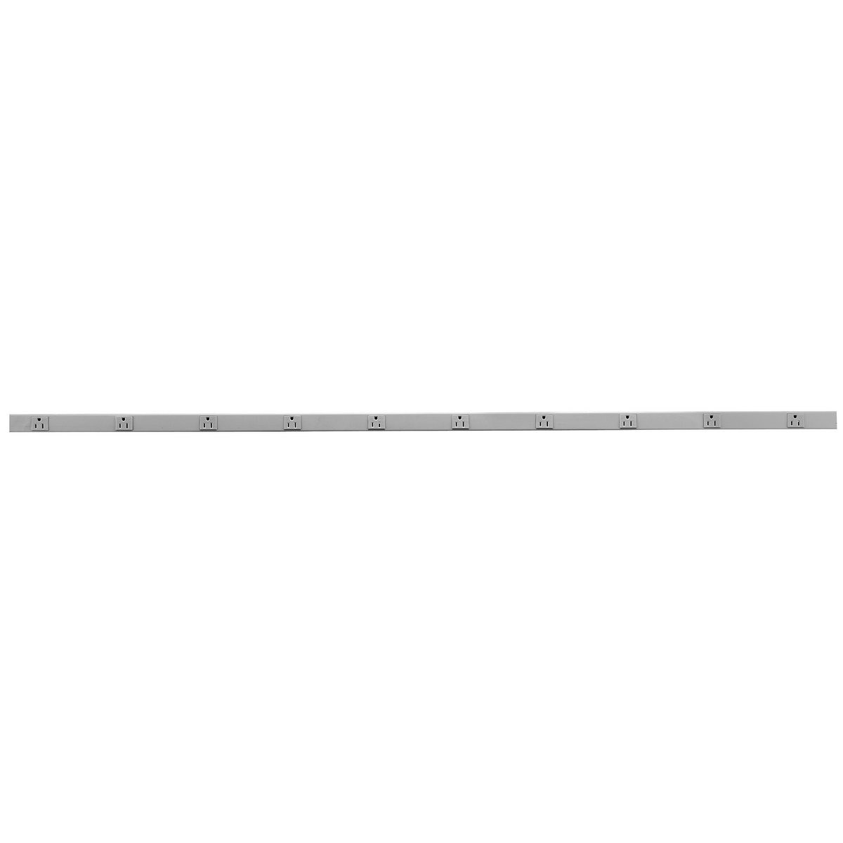 Product image for Pre-section 1-circuit 6" spacing 12-receptacle metal 15A grey 6'