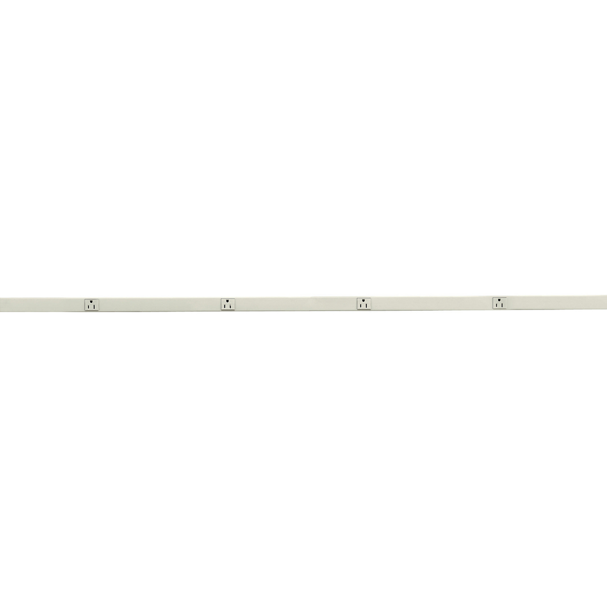 Product image for Pre-section 1-circuit 18" spacing 4-receptacle metal 15A ivory 6'