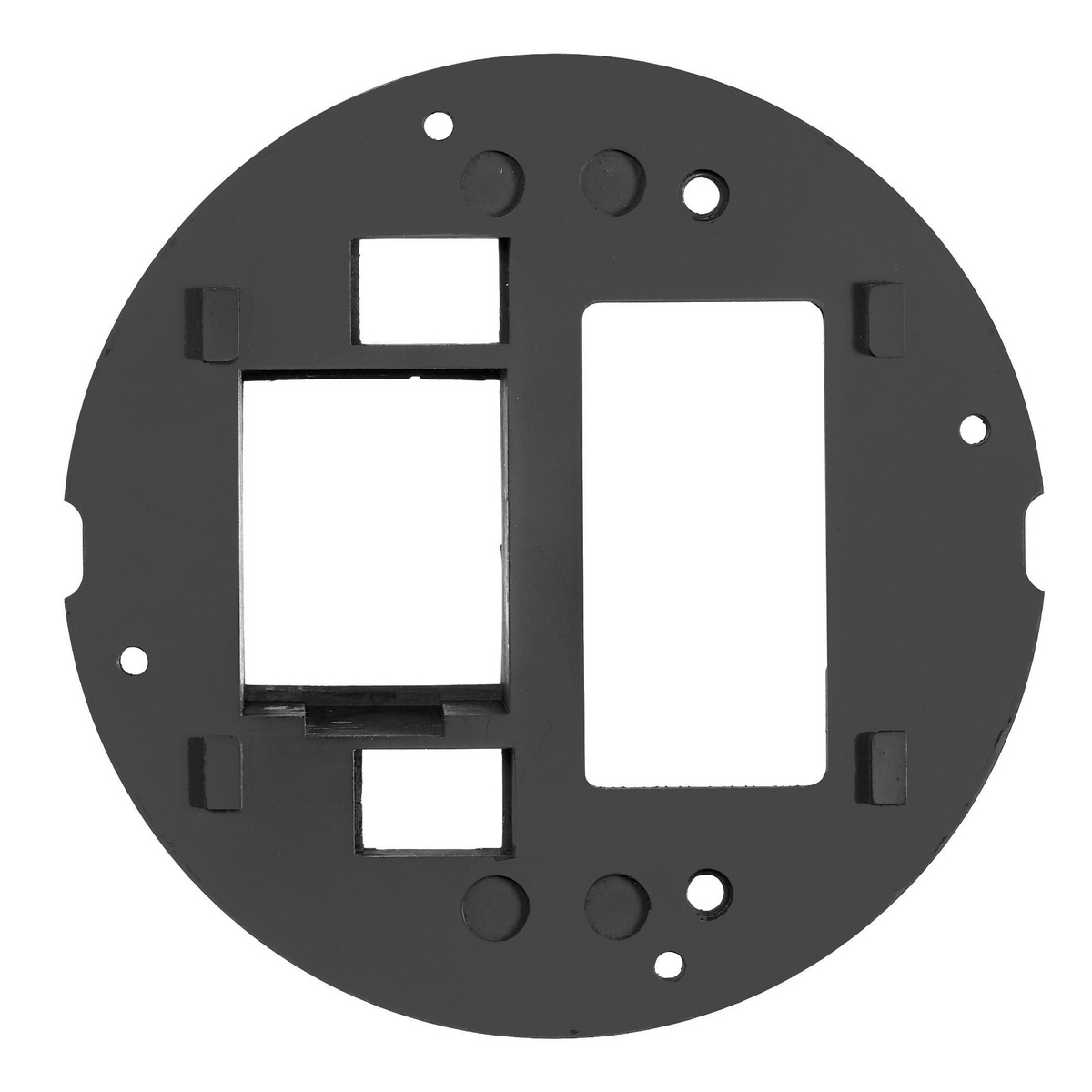 Product image for Sub-plate datacom/decorator alu black SystemOne