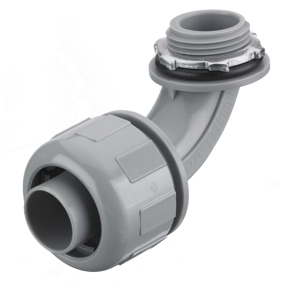 Conector Curvo 90 de Nylon de 3/4 para Tubería Liquidtight Polytuff HUB-P0759-NGY - HUBBELL