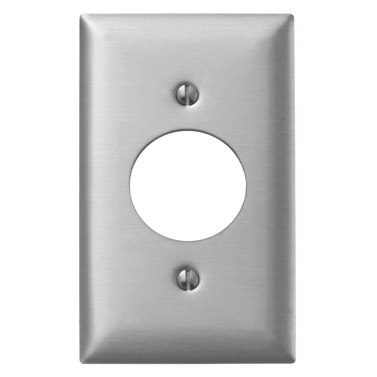 Product image for Wallplate 1-gang 1-receptacle aluminium 1.6" hole
