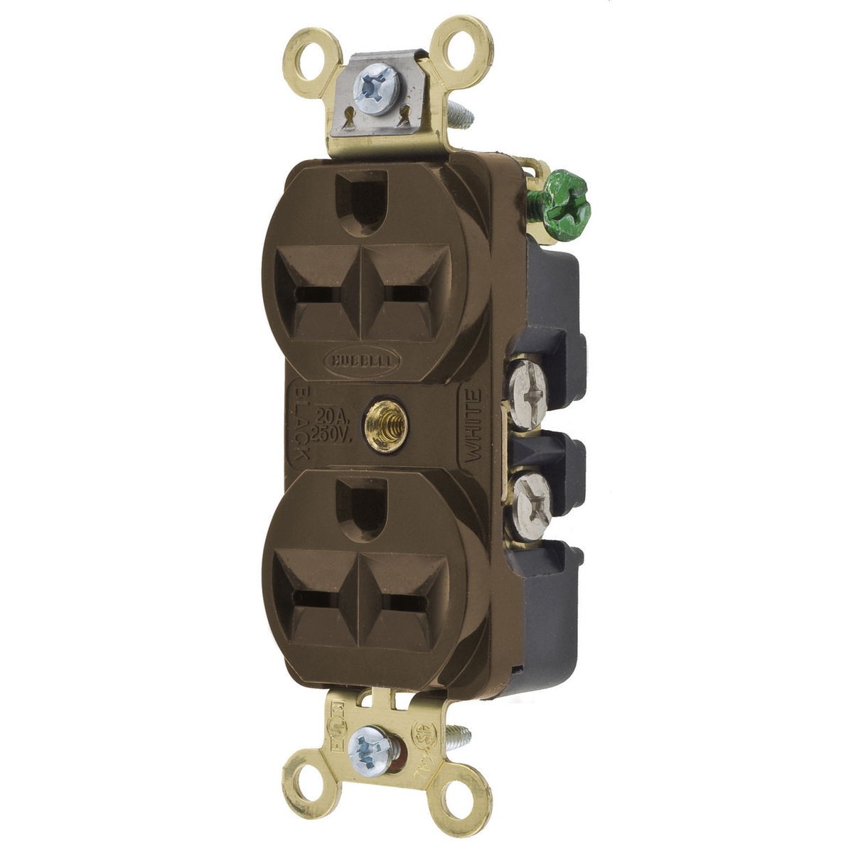 Product image for Receptacle 6-15R SB duplex box 2P 15A 250V brown