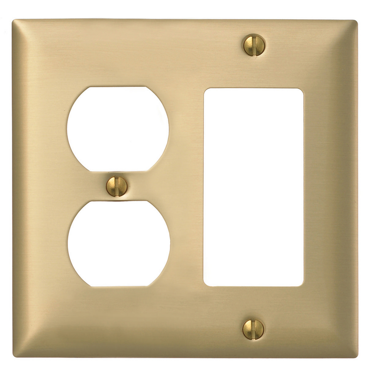 Product image for WALLPLATE 2-G, DUP/STYLE, BRS