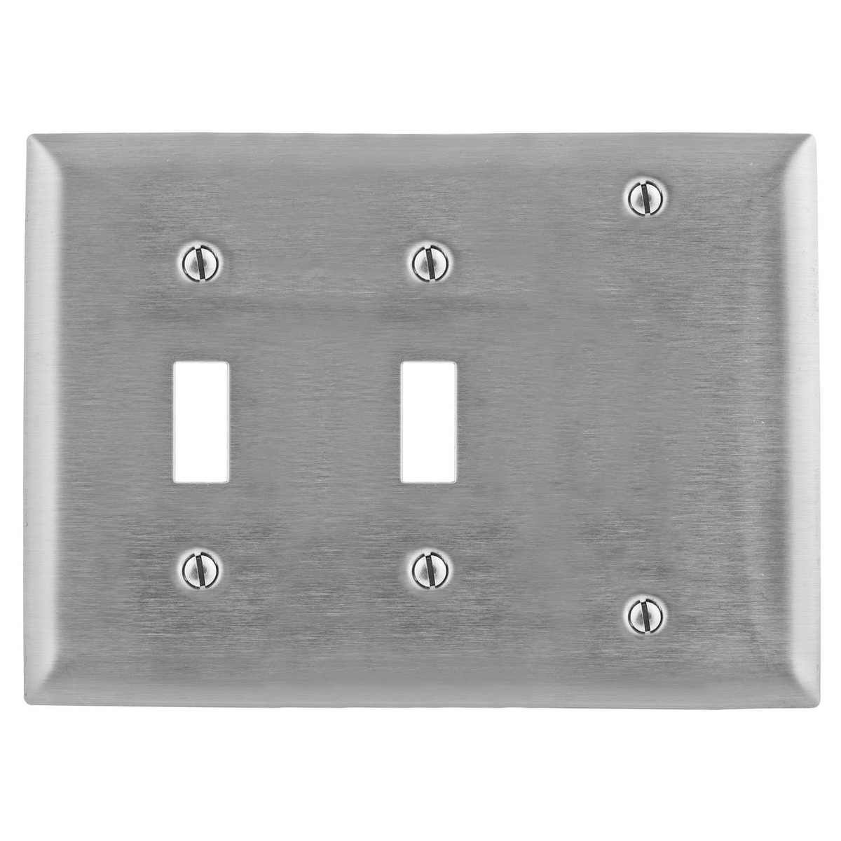 Product image for Wallplate 3-gang 2-toggle 1-blank 304SS