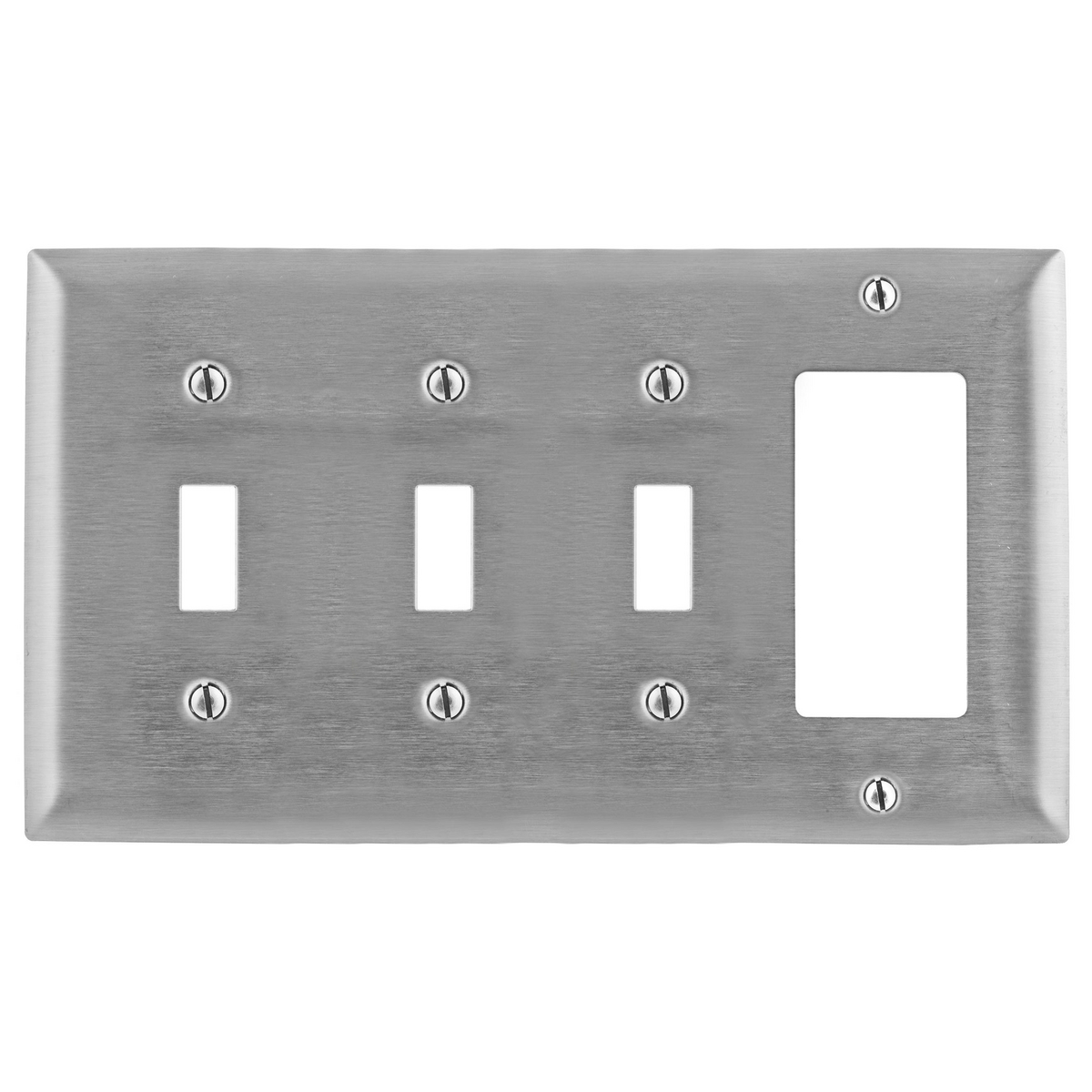 Product image for Wall plate 4gang ss toggle/styleline plate satin