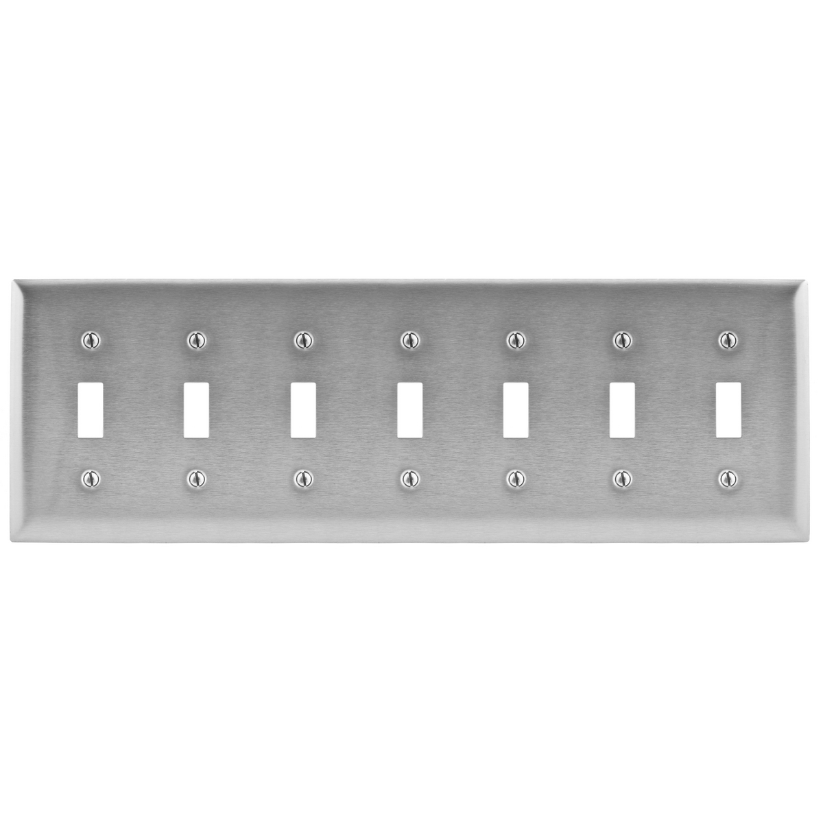 Product image for Wallplate 7-gang 7-toggle 304SS