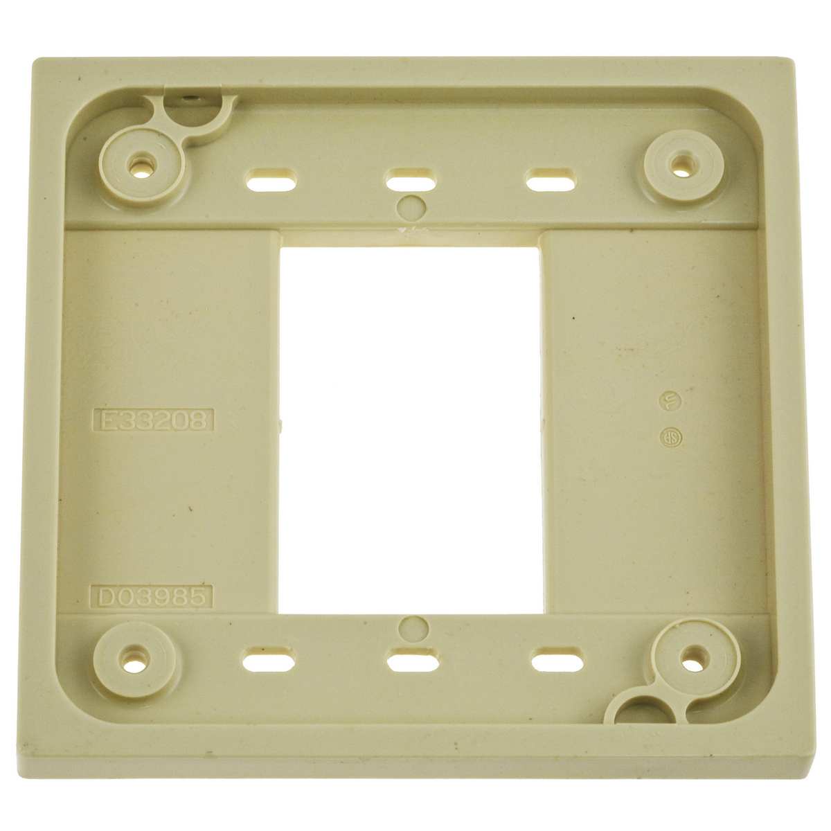 Product image for Adapter plate for square box 1/2gang ivory 4in