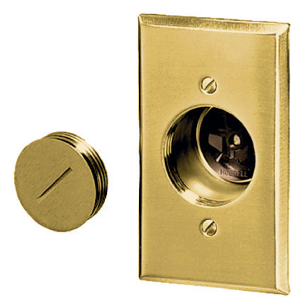 Product image for Receptacle single flush 2P3W 15A 5-15R brown