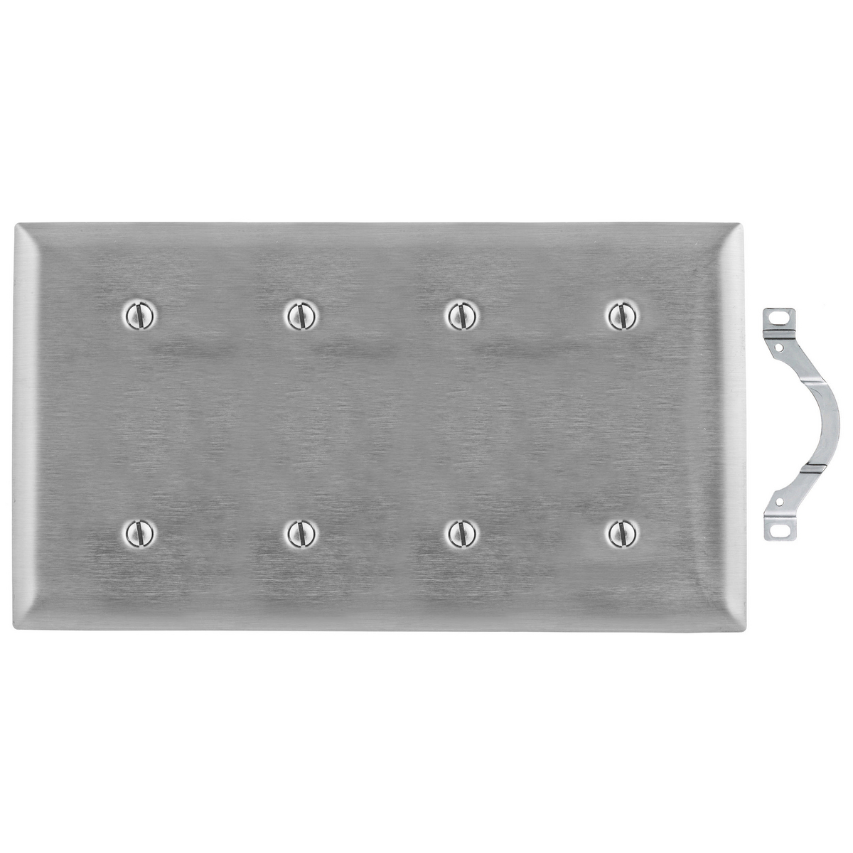 Product image for Wall plate 4gang 4blank stainless steel