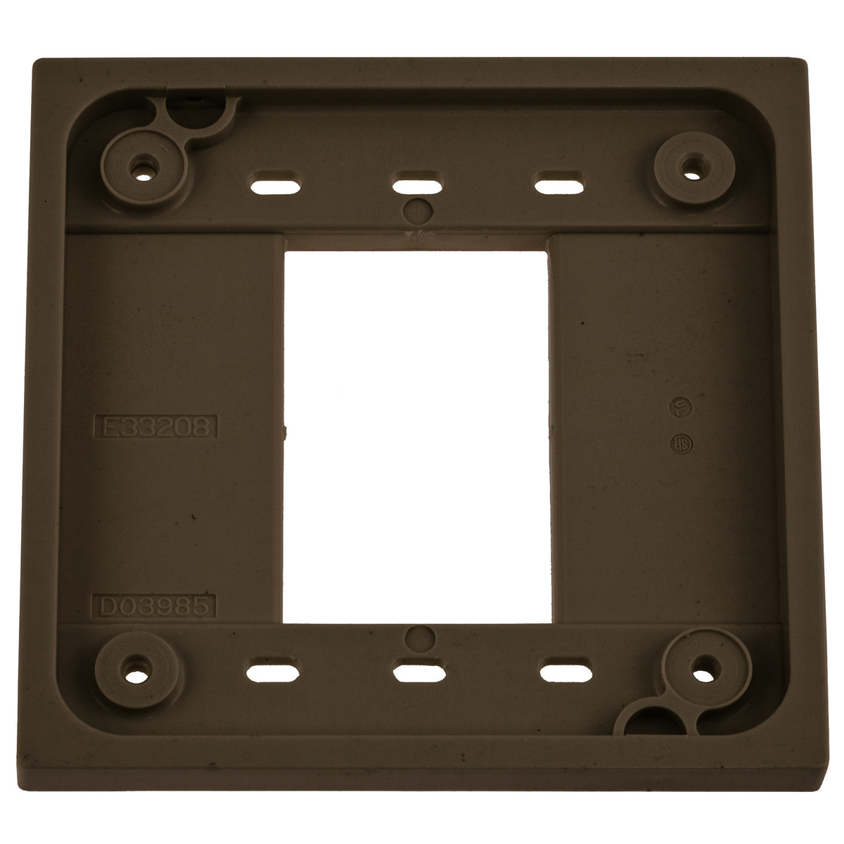 Product image for Plate adapter 1-gang for 4-PLEX receptacle brown