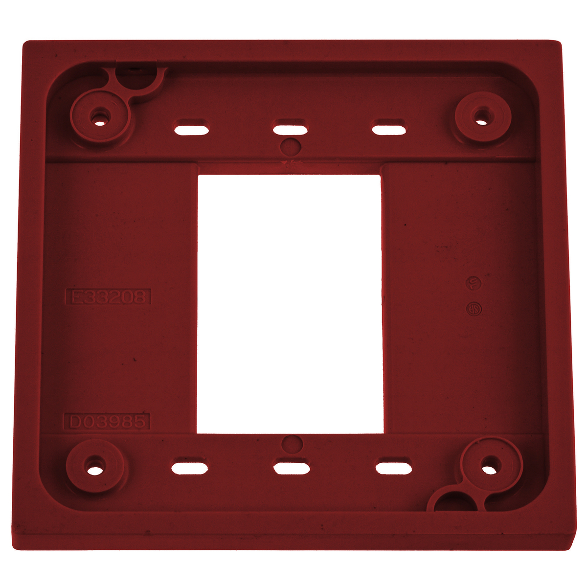 Product image for Adapter plate for square box 1/2gang red 4in