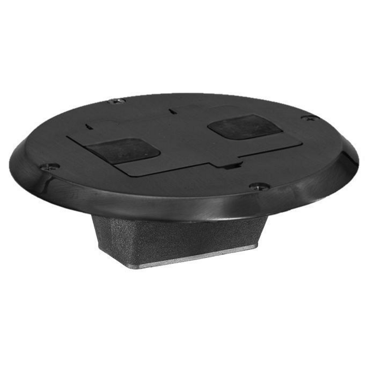 Product image for Flange duplex receptacle aluminium black