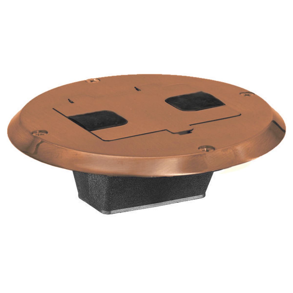 Product image for Flange duplex receptacle aluminium chestnut brown