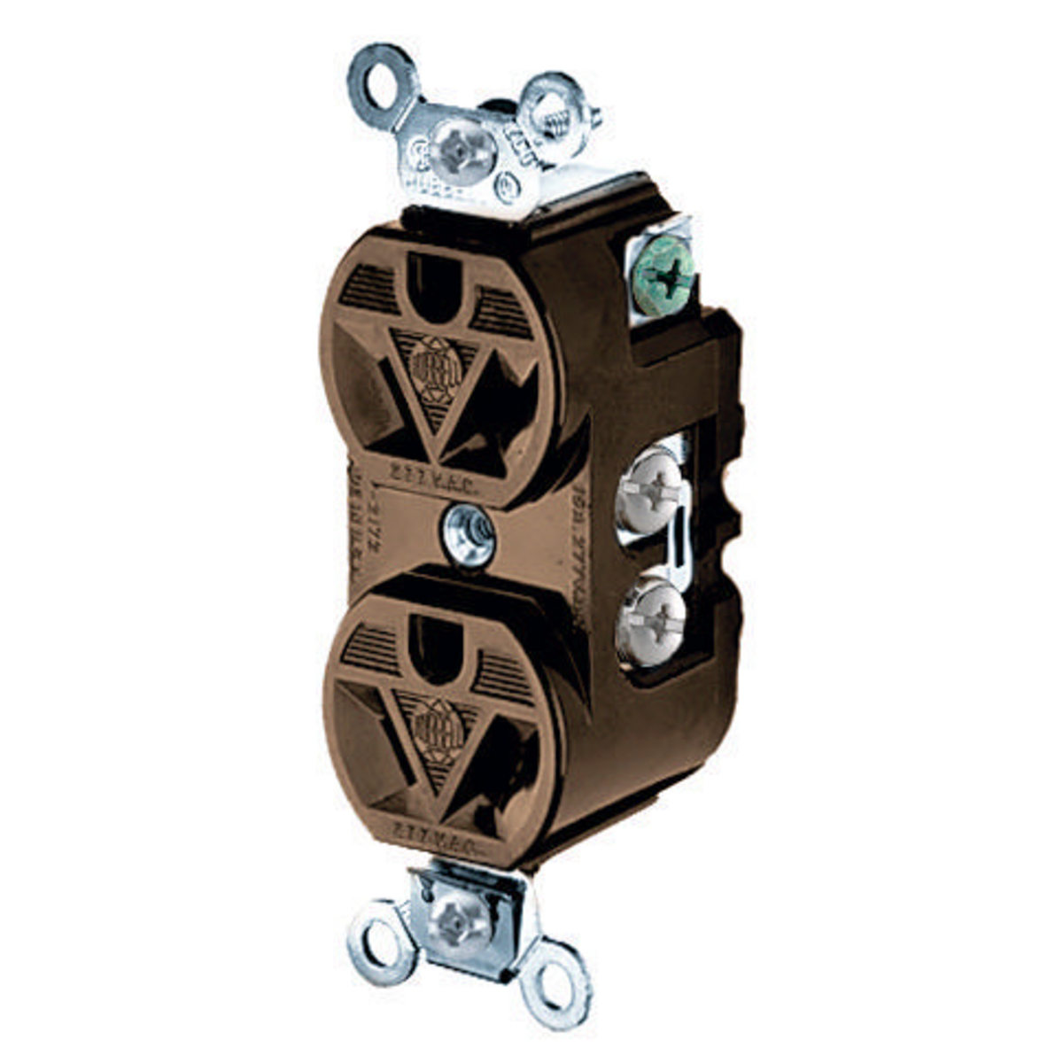 Product image for Receptacle 7-15R ugr duplex box 2P 15A 277V bro