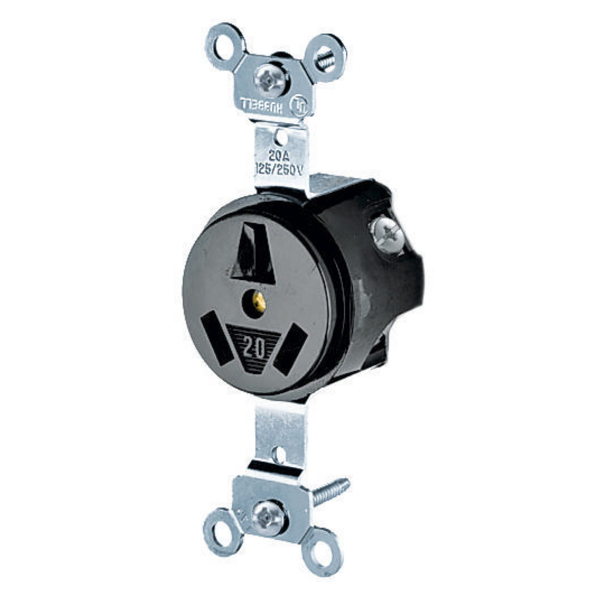 Product image for Receptacle 10-20R single box 20A 125/250V black